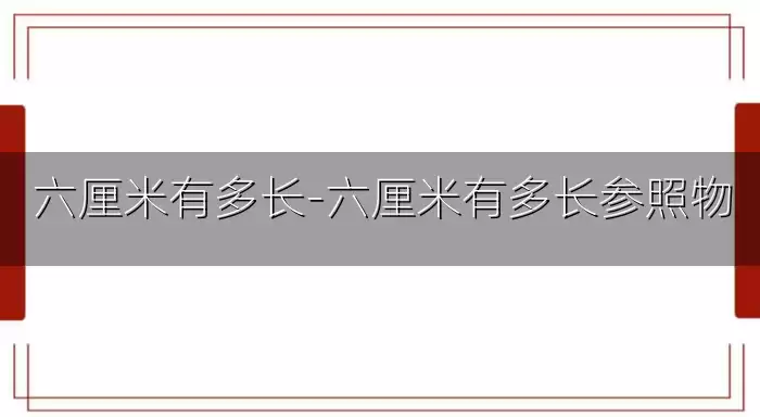 六厘米有多长-六厘米有多长参照物