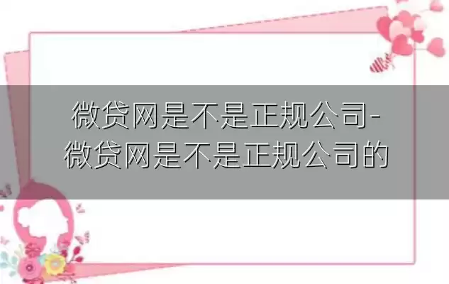 微贷网是不是正规公司-微贷网是不是正规公司的