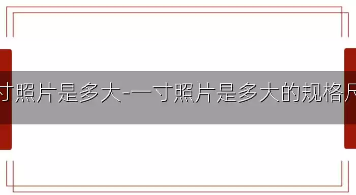 一寸照片是多大-一寸照片是多大的规格尺寸