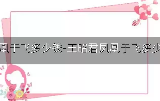 凤凰于飞多少钱-王昭君凤凰于飞多少钱