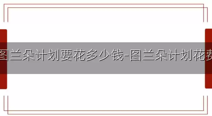 图兰朵计划要花多少钱-图兰朵计划花费